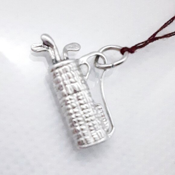 NEW Sterling silver golf bag charm  .7 grams - Picture 2 of 7